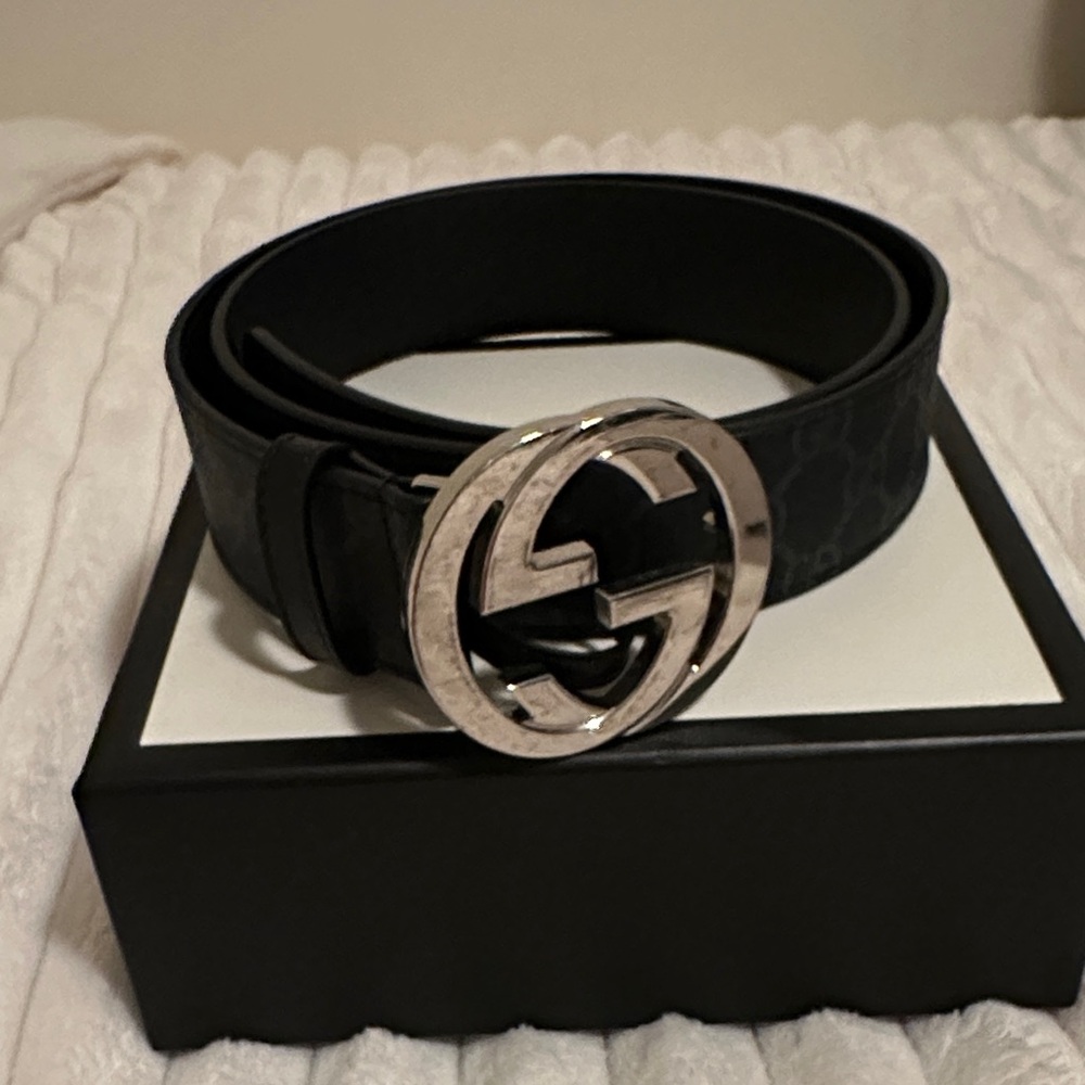 Gucci Black Belt Bag with Silver Buckle